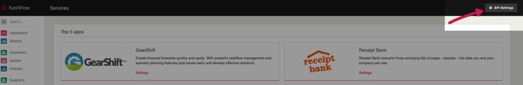 Enabling the API - Knowledge Base - IRIS KashFlow