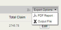 claim export options